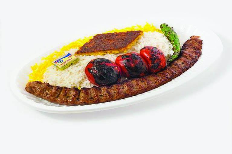 چلو کباب لقمه برنج ایرانی