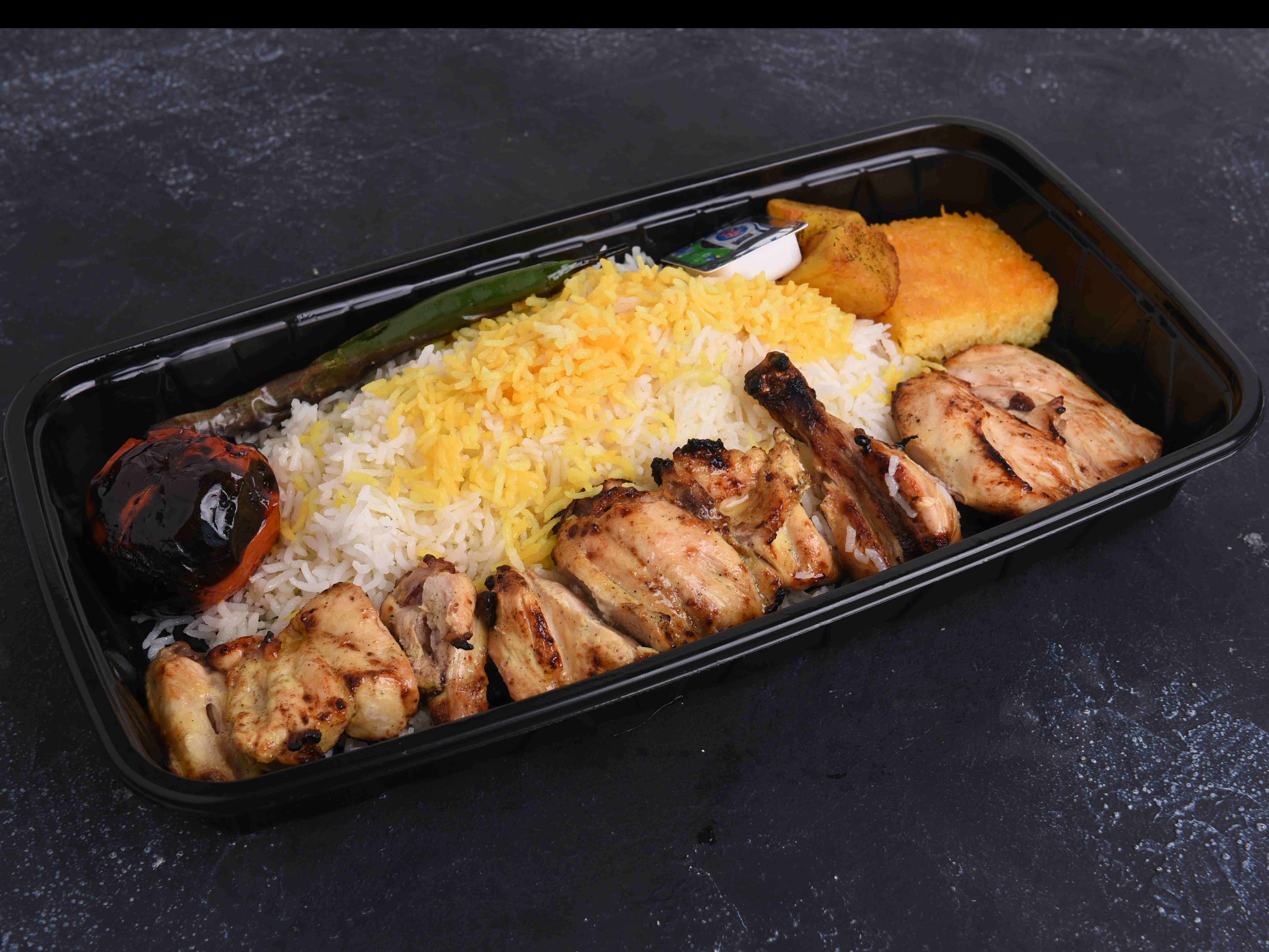 چلو جوجه با استخوان