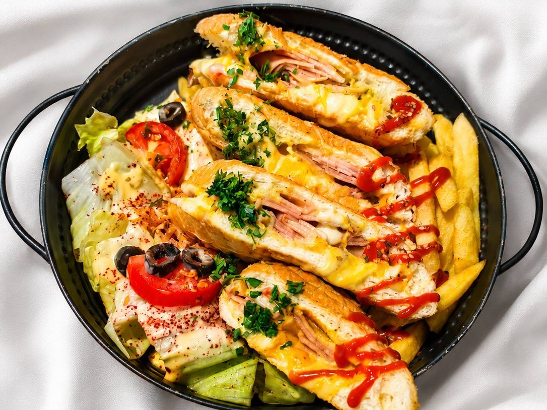بشقاب لقمه ژامبون
