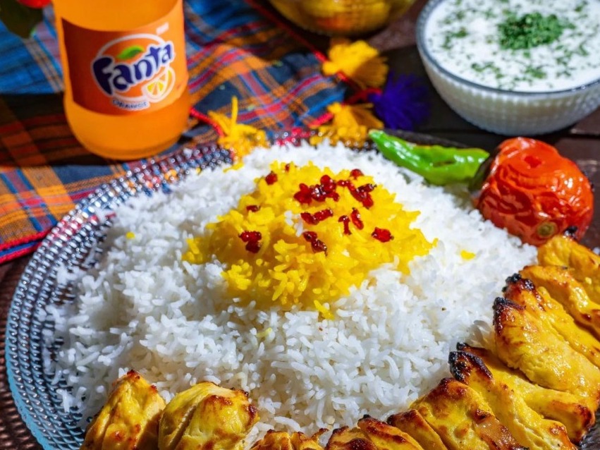 Saffron rice chicken bbq