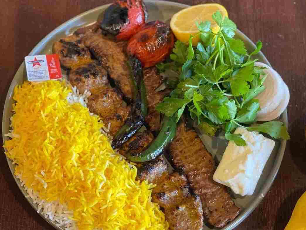 Saffron rice soltani bbq