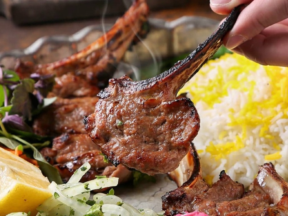 Saffron rice shishlik