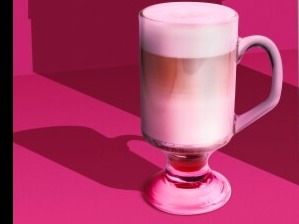 Rose Latte coffee