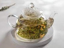 green tea with thyme pot