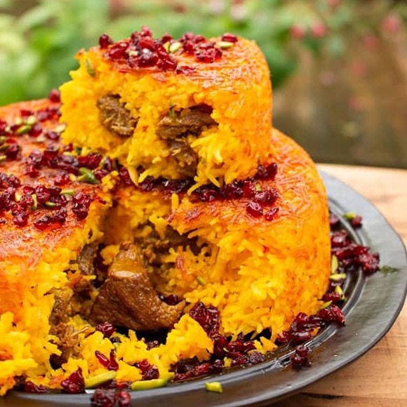 ته چین مخصوص (گوشت گردن)