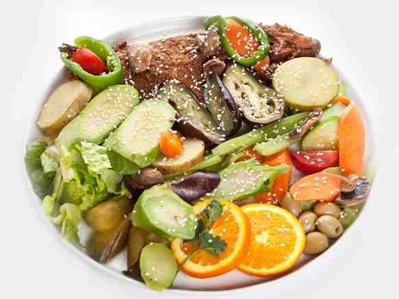 بشقاب رژیمی با ماهی