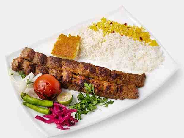 چلو کباب لقمه