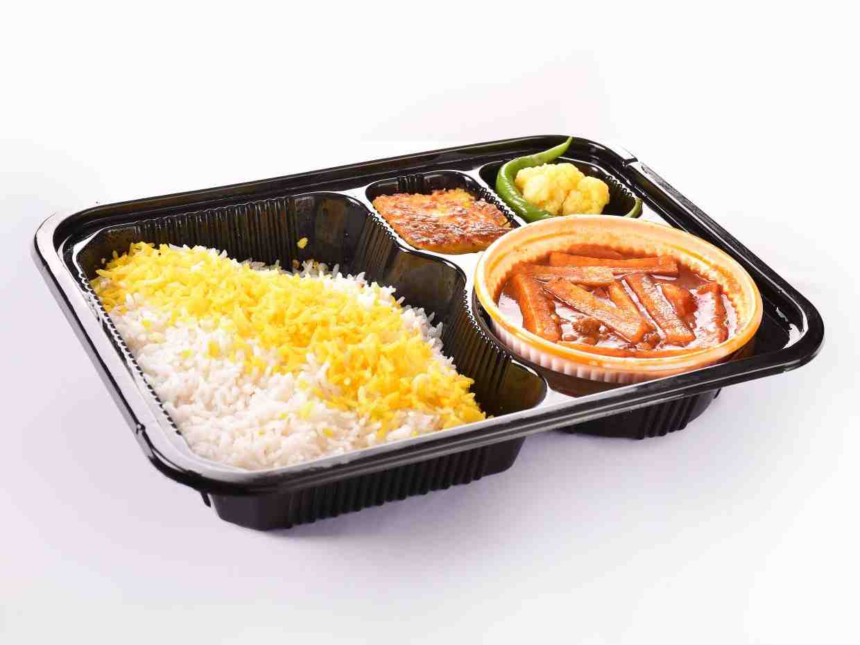 چلو قیمه سیب معمولی