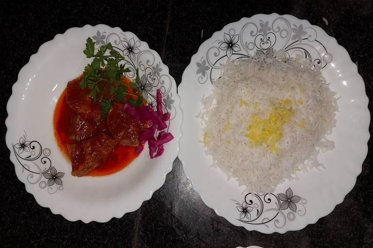 چلو گوشت گوساله