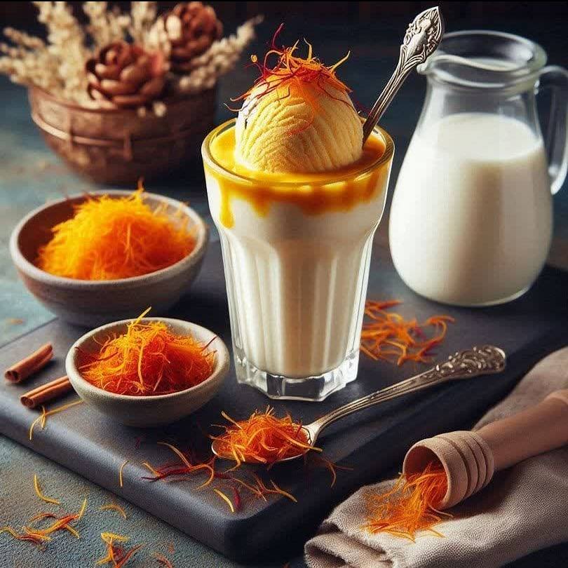 شیک زعفران پسته