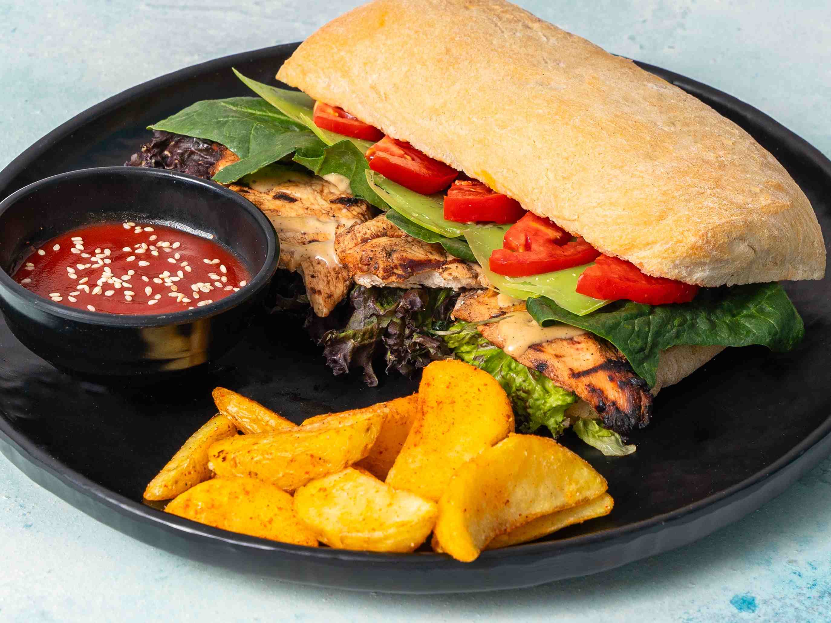 چاپاتا مرغ | chiken ciabatta