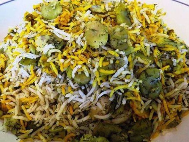 باقالی پلو قالبی
