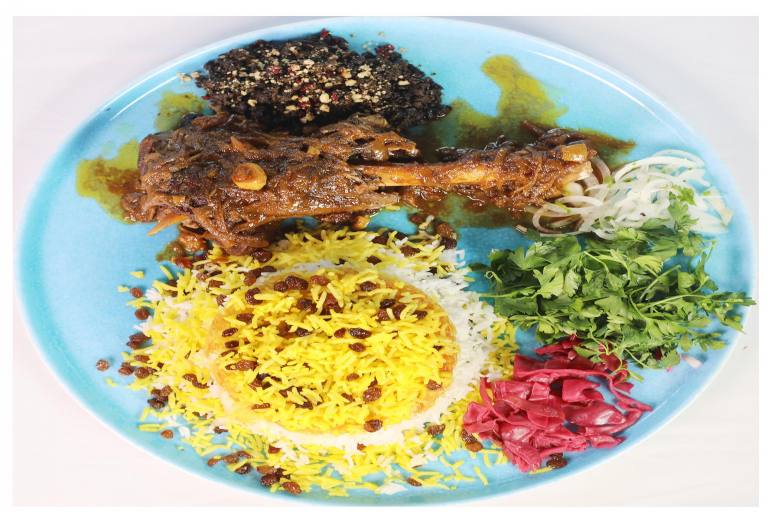 ماهیچه با کشمش پلو