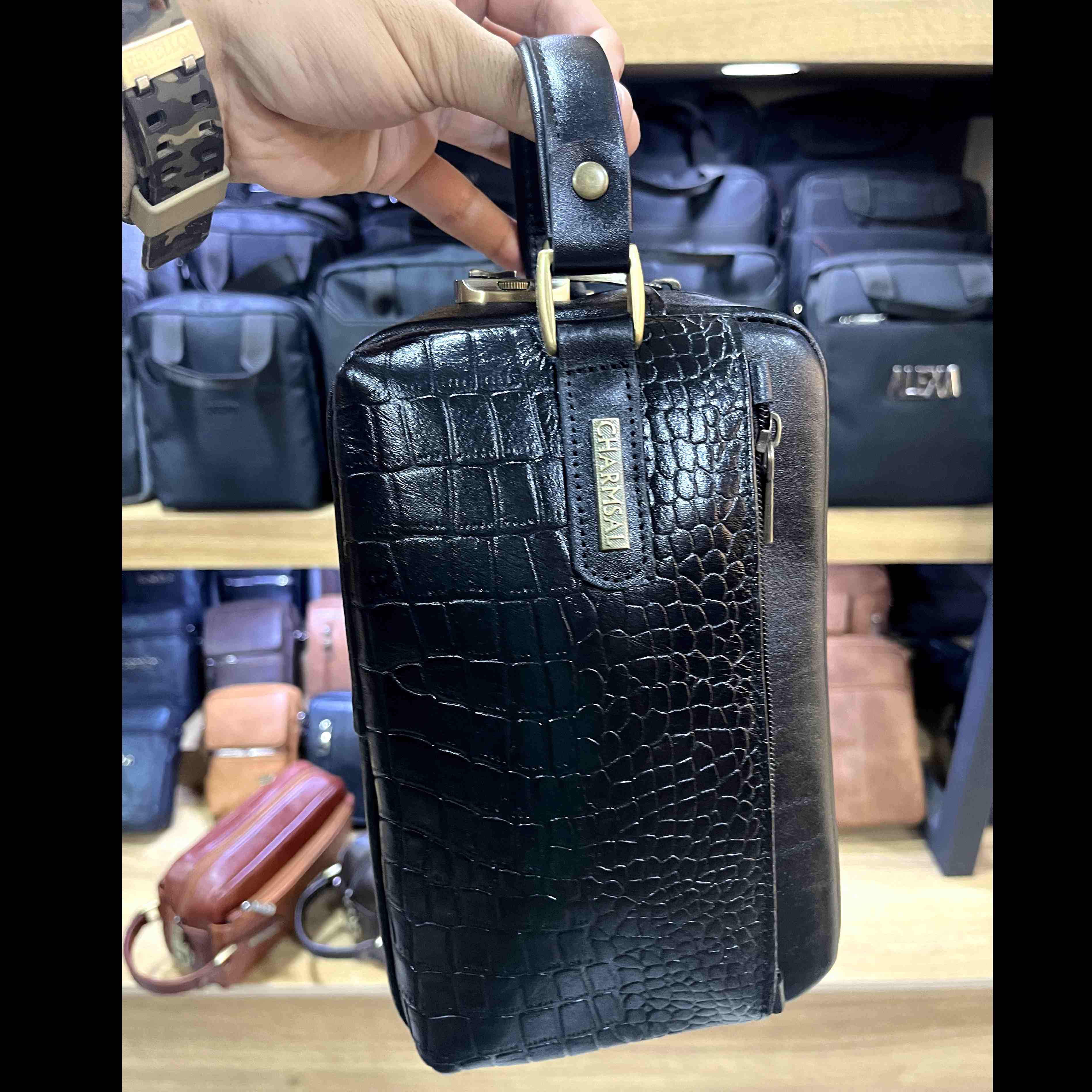 شوز بگ چرم رمزدار بزرگ 