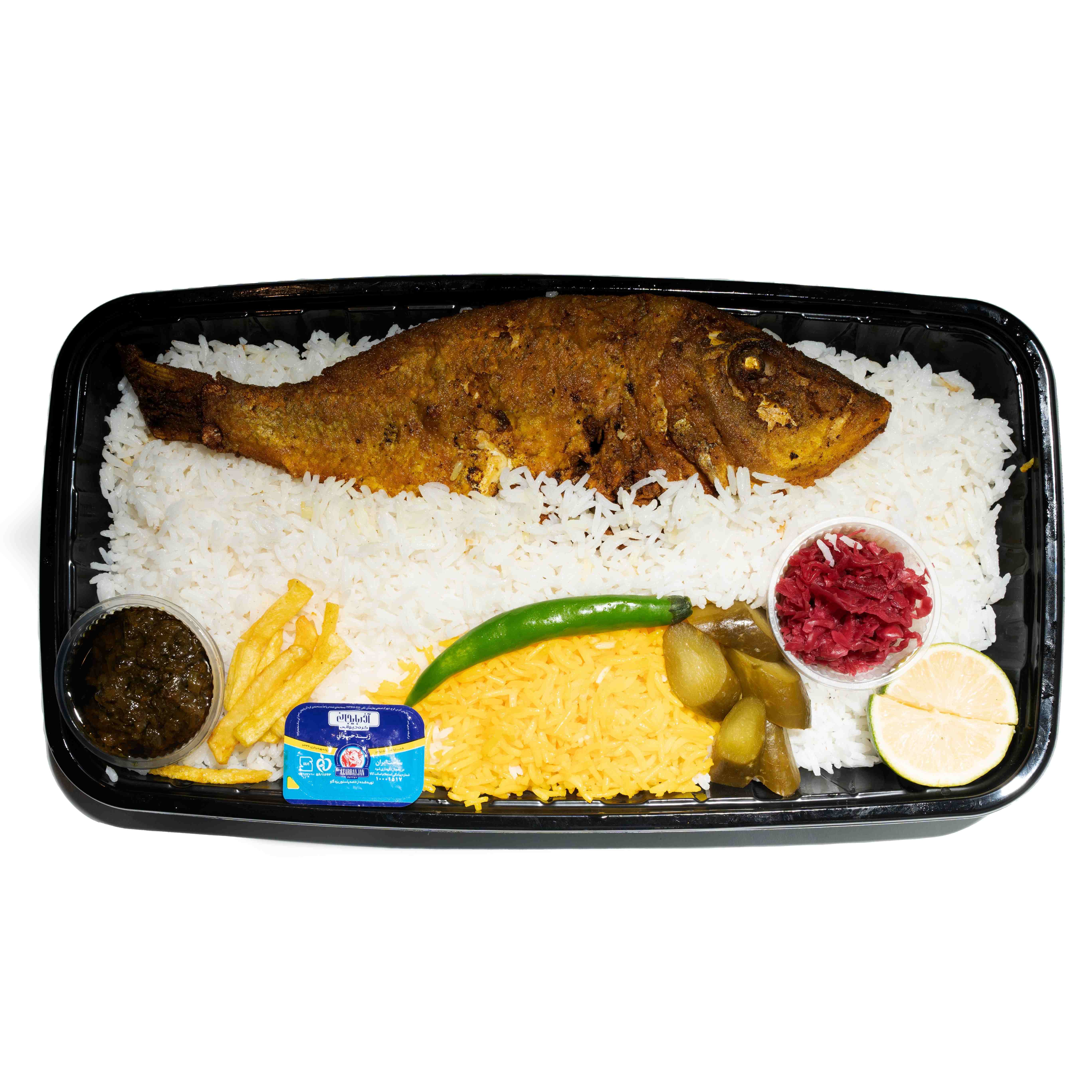 چلو ماهی سیباس درسته
