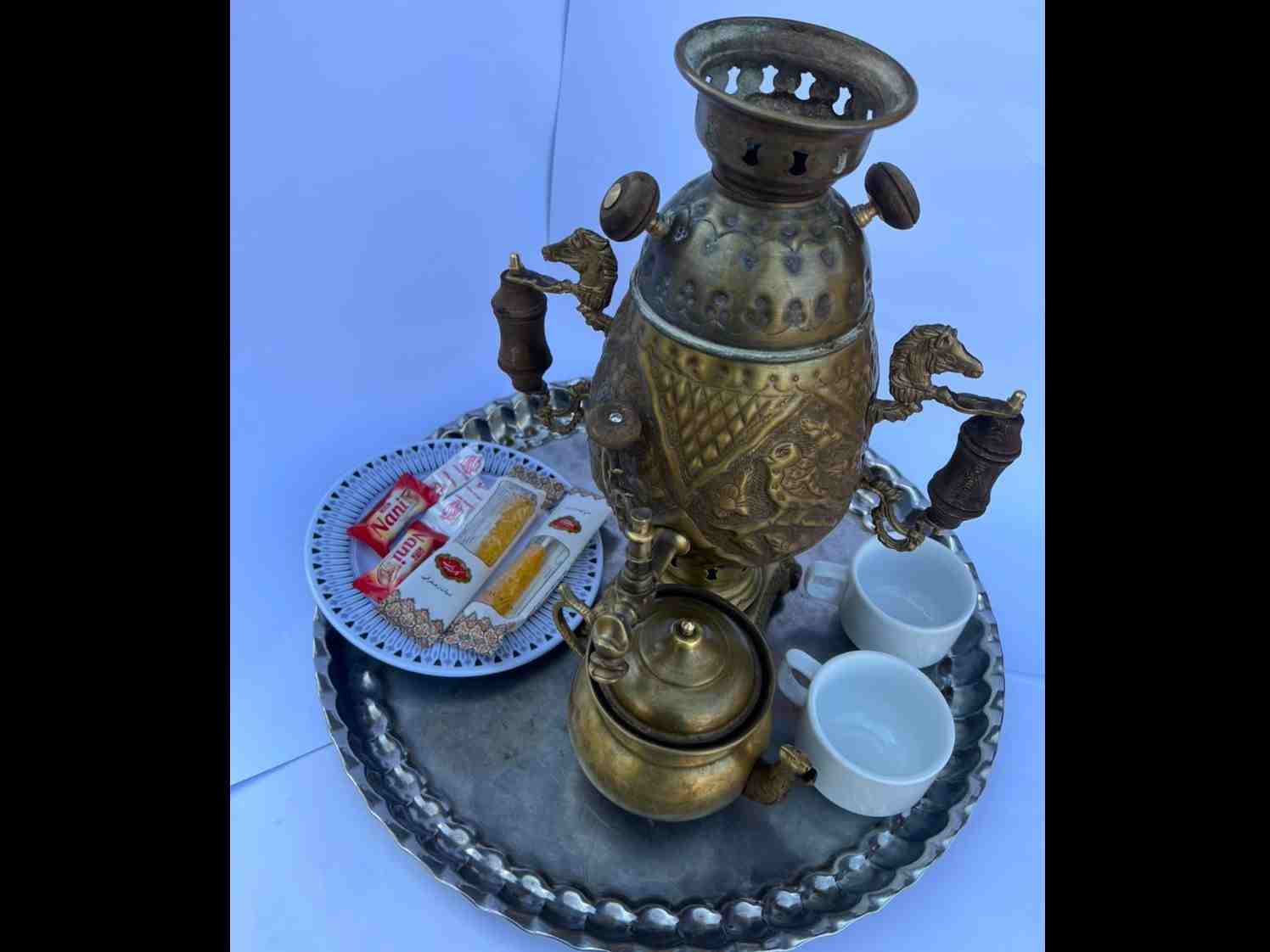چای دو نفره (سماور ذغالی)