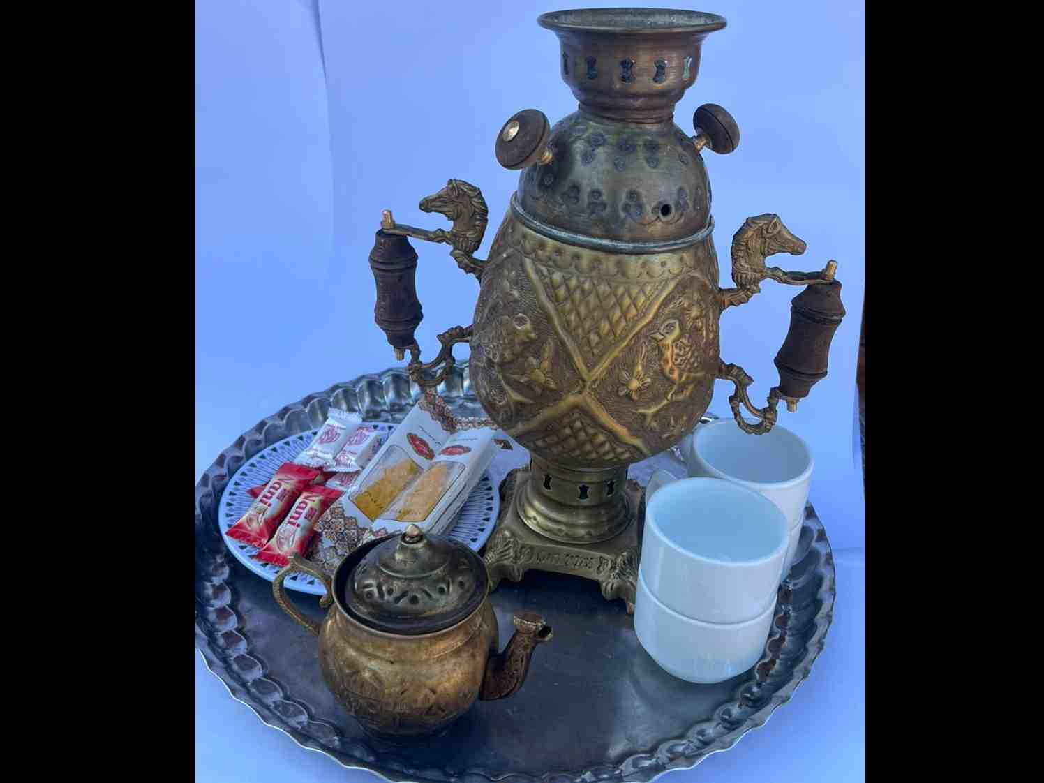 چای چهار نفره (سماور ذغالی)