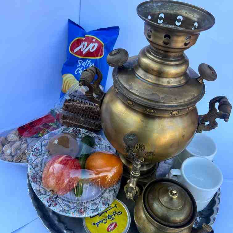 سرویس دو نفره با چای ذغالی