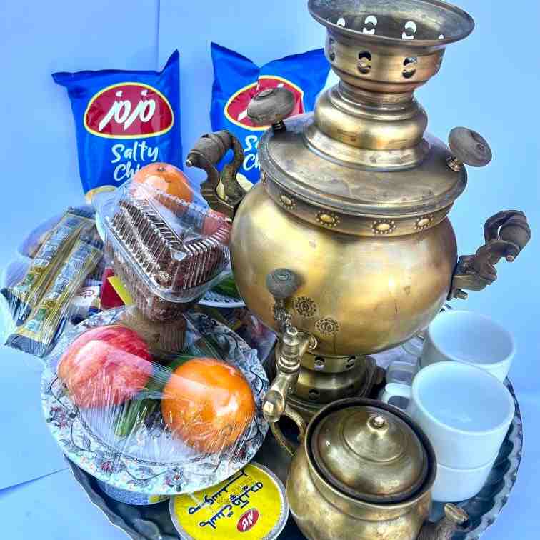 سرویس چهار نفره با چای ذغالی