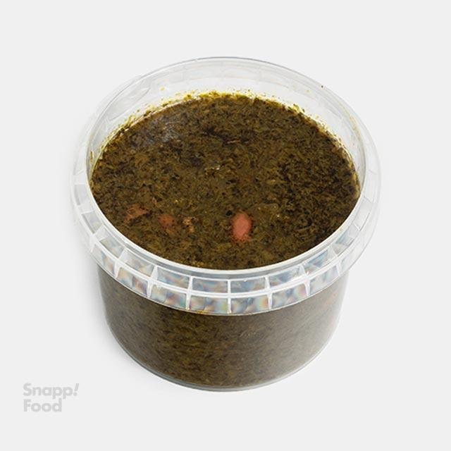 خورشت قورمه سبزی (بدون برنج) در ظرف ماکروفری