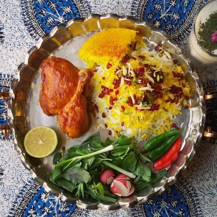 زرشک پلو با مرغ