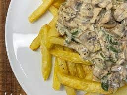 سیب زمینی مخصوص آندو با سس قارچ