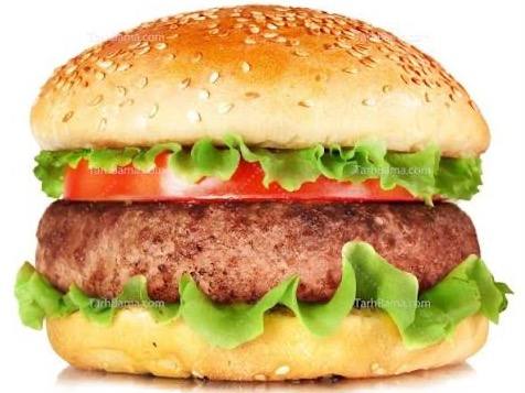 همبرگر ذغالی