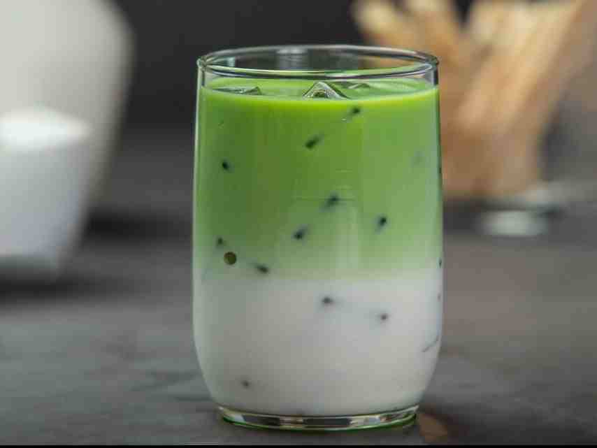 آیس لاته (چای ماچا)