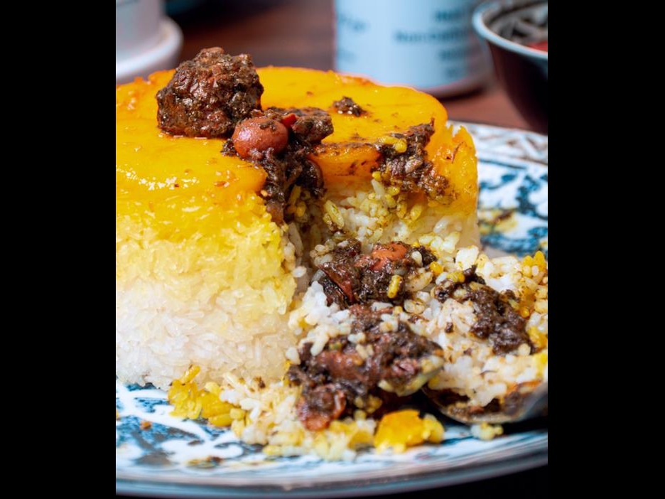 چلو قرمه سبزی