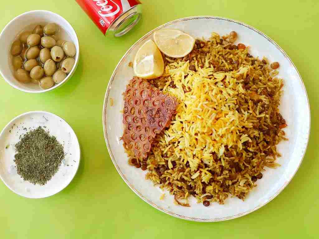 عدس پلو