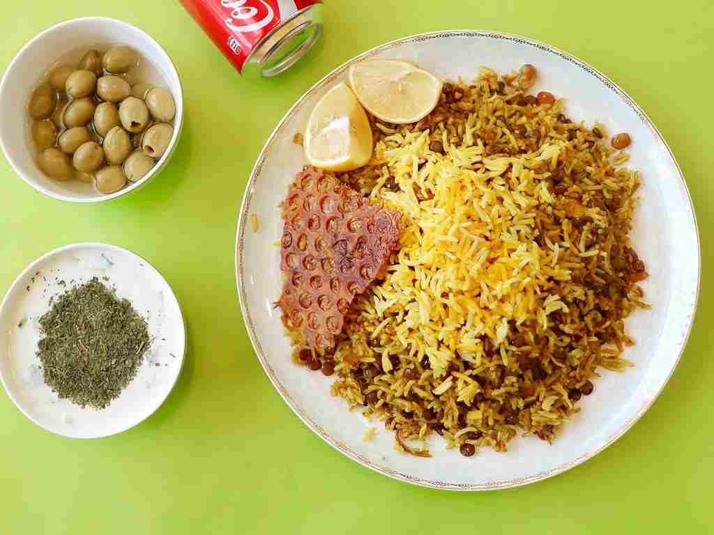 عدس پلو