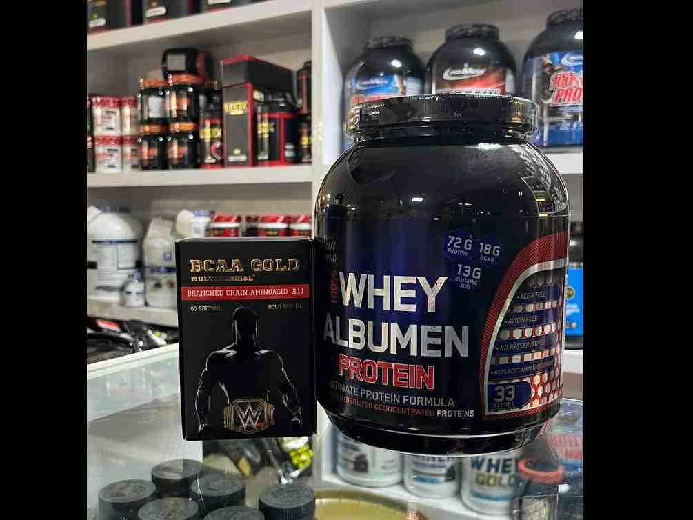 whey albumin drsun 1kg+bcaa hedie
