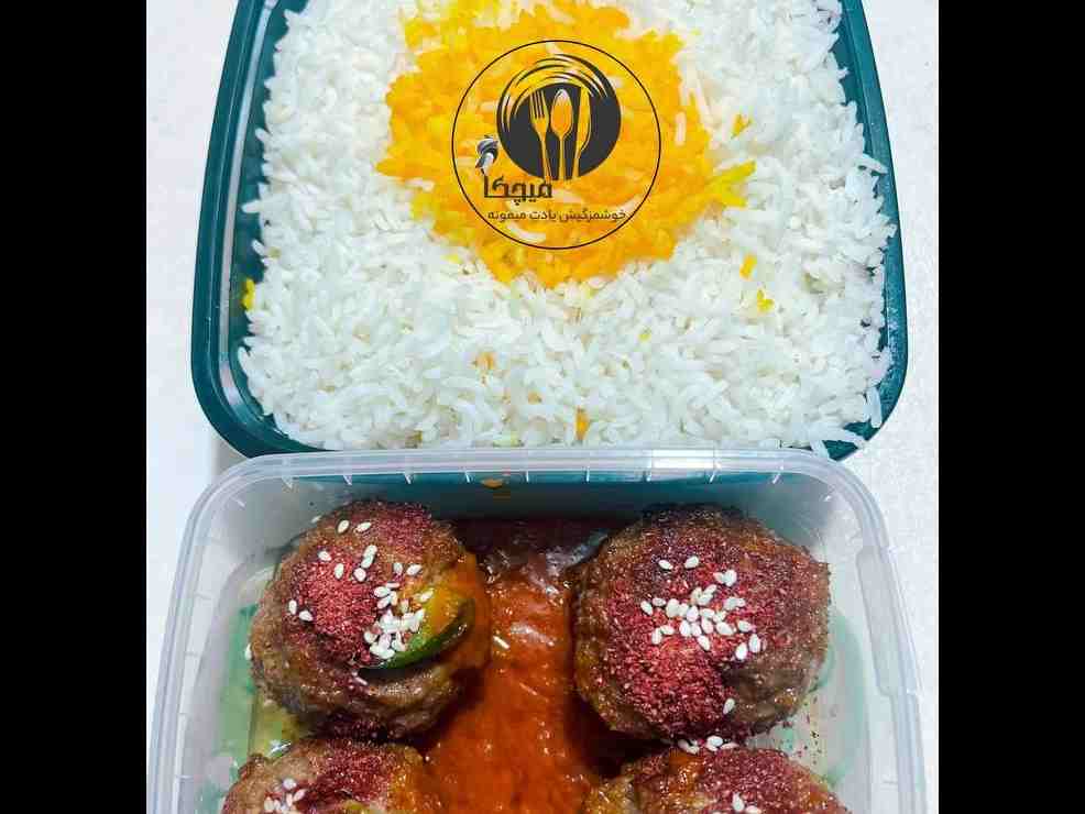 چلو كباب تابه اي با گوشت تازه