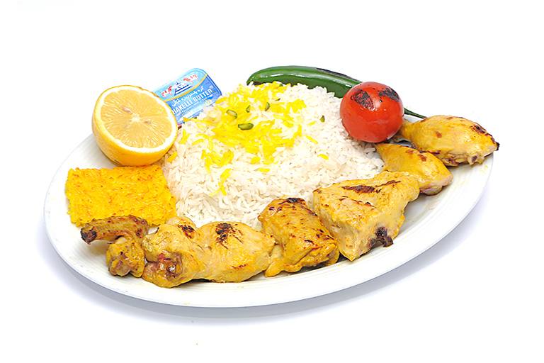 چلو جوجه کباب با استخوان