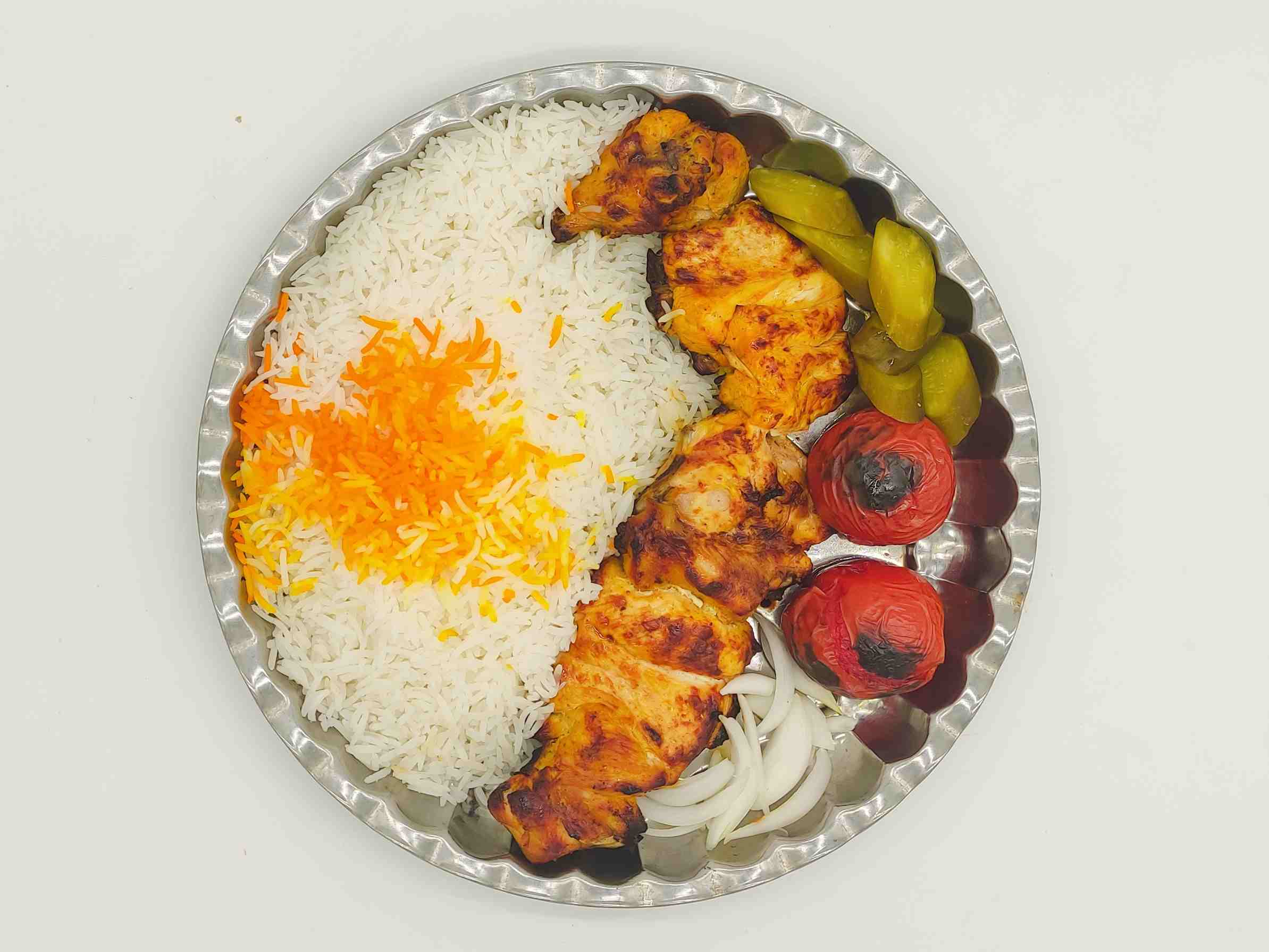 چلو جوجه کباب با استخوان