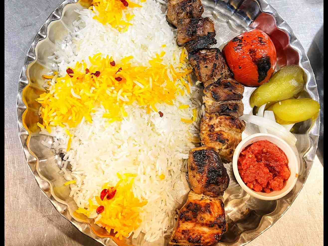 چلو جوجه کباب دودی