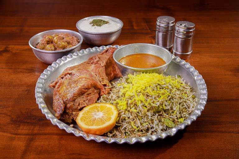 باقالی پلو با گردن