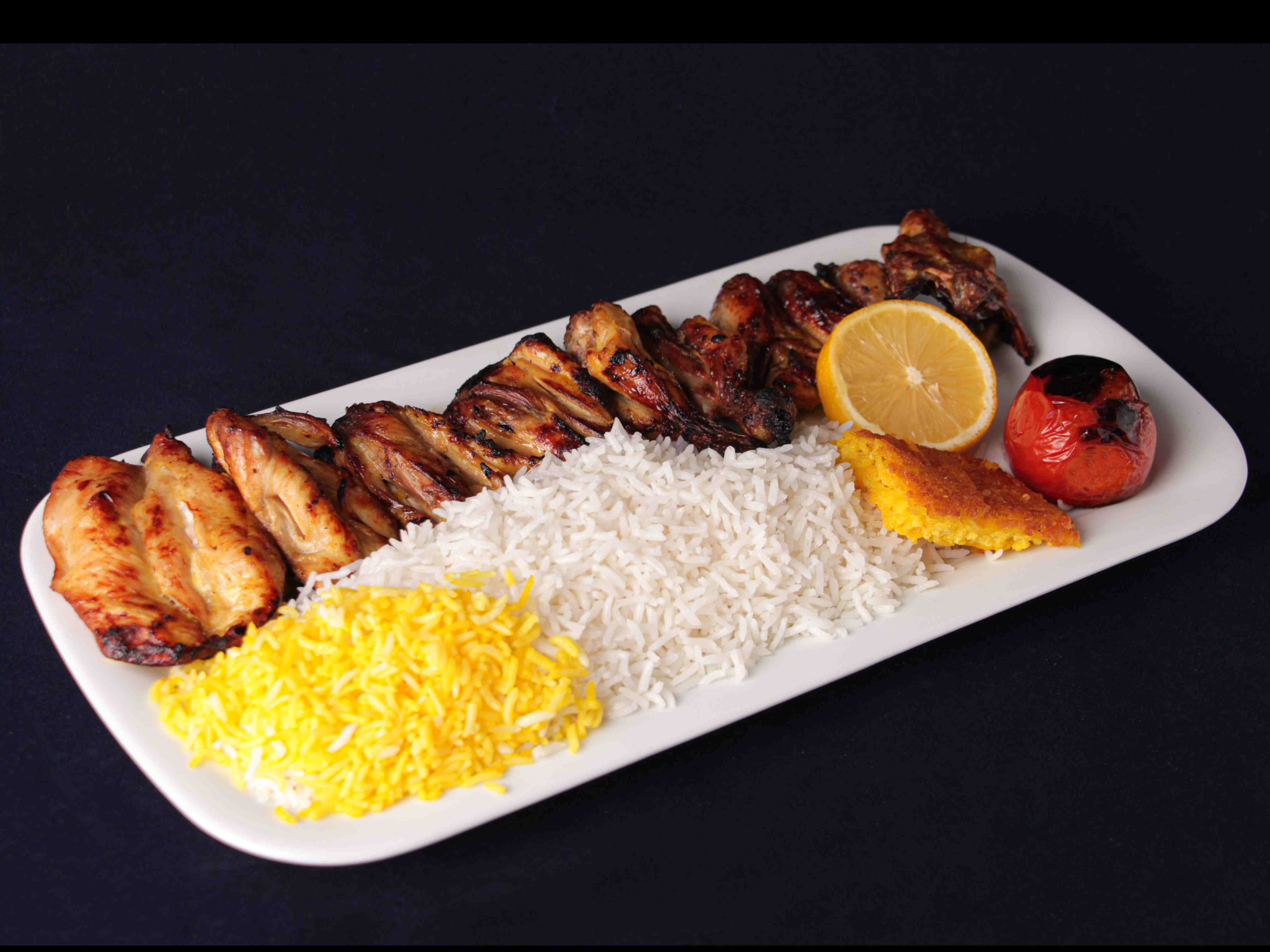 چلو جوجه کباب با استخوان