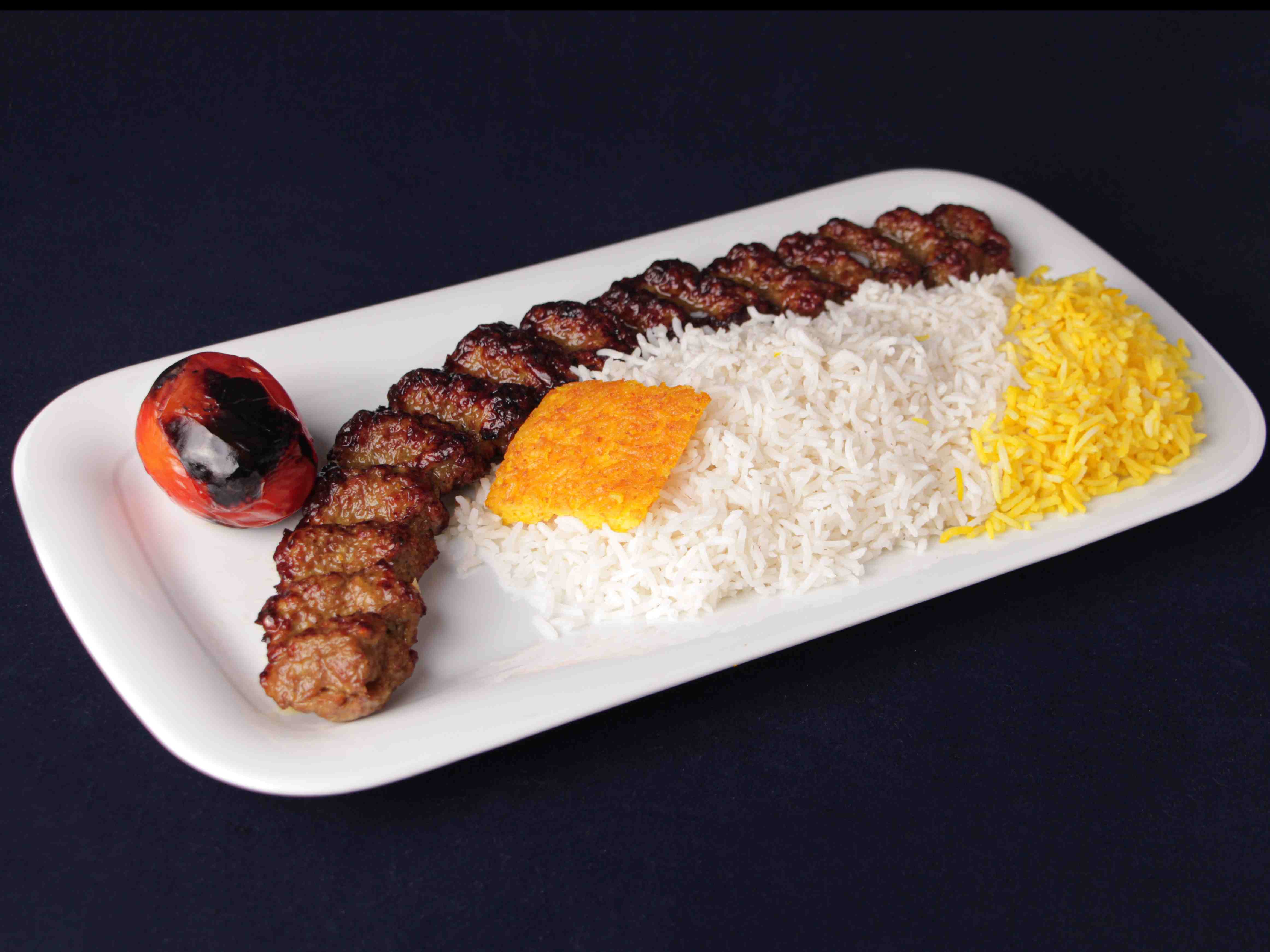 چلو کباب لقمه زعفرانی