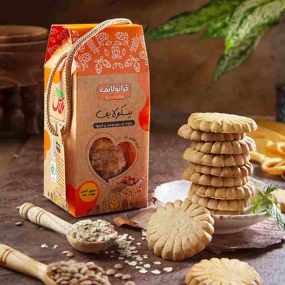 بیسکوئیت سویق7غله وگان 200گرم(جعبه)