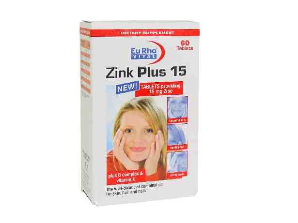 ZINC PLUS 15MG EURHOVITAL