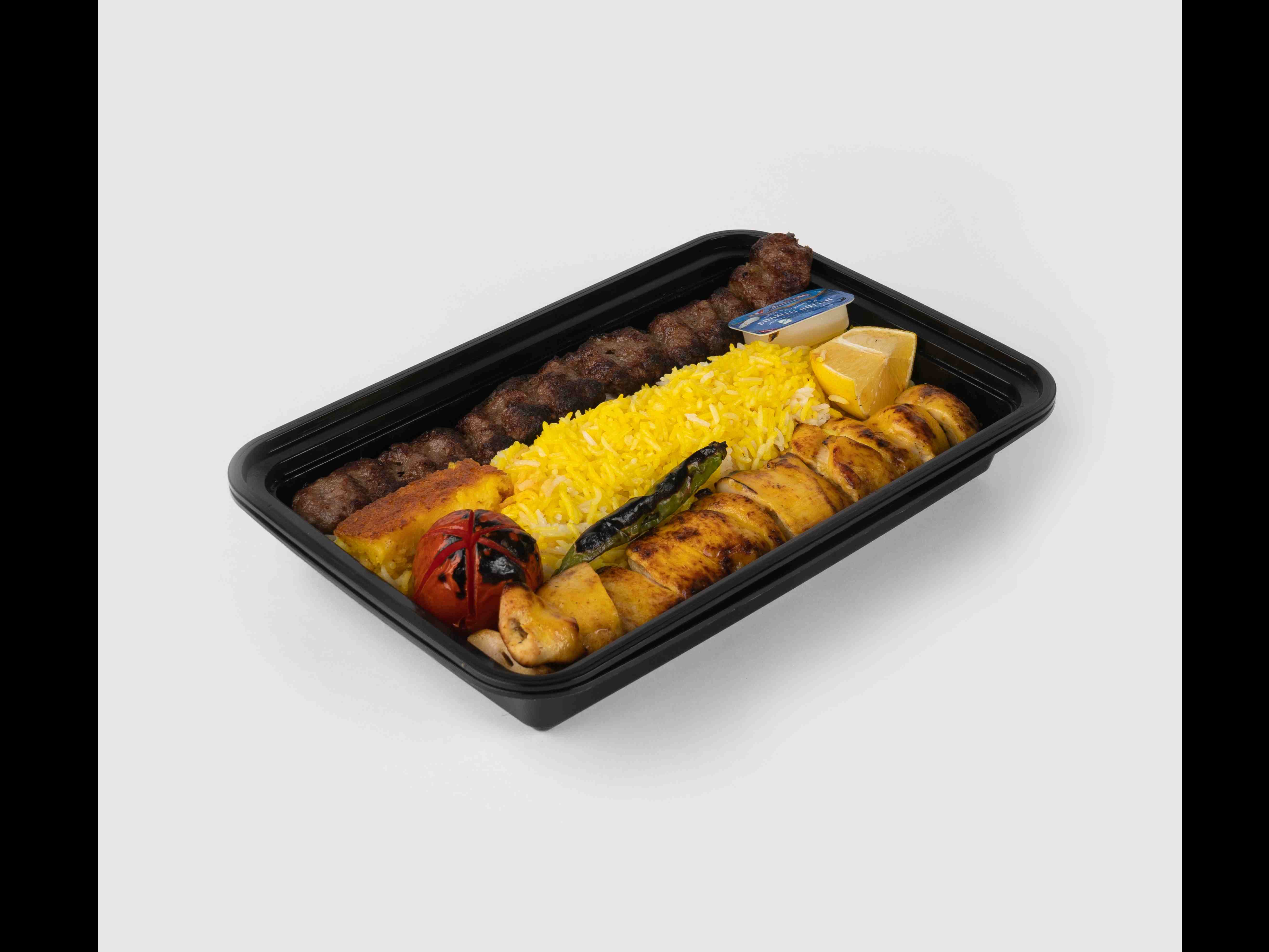 چلوکباب وزیری ممتاز(جوجه200گرمی+لقمه90گرمی)