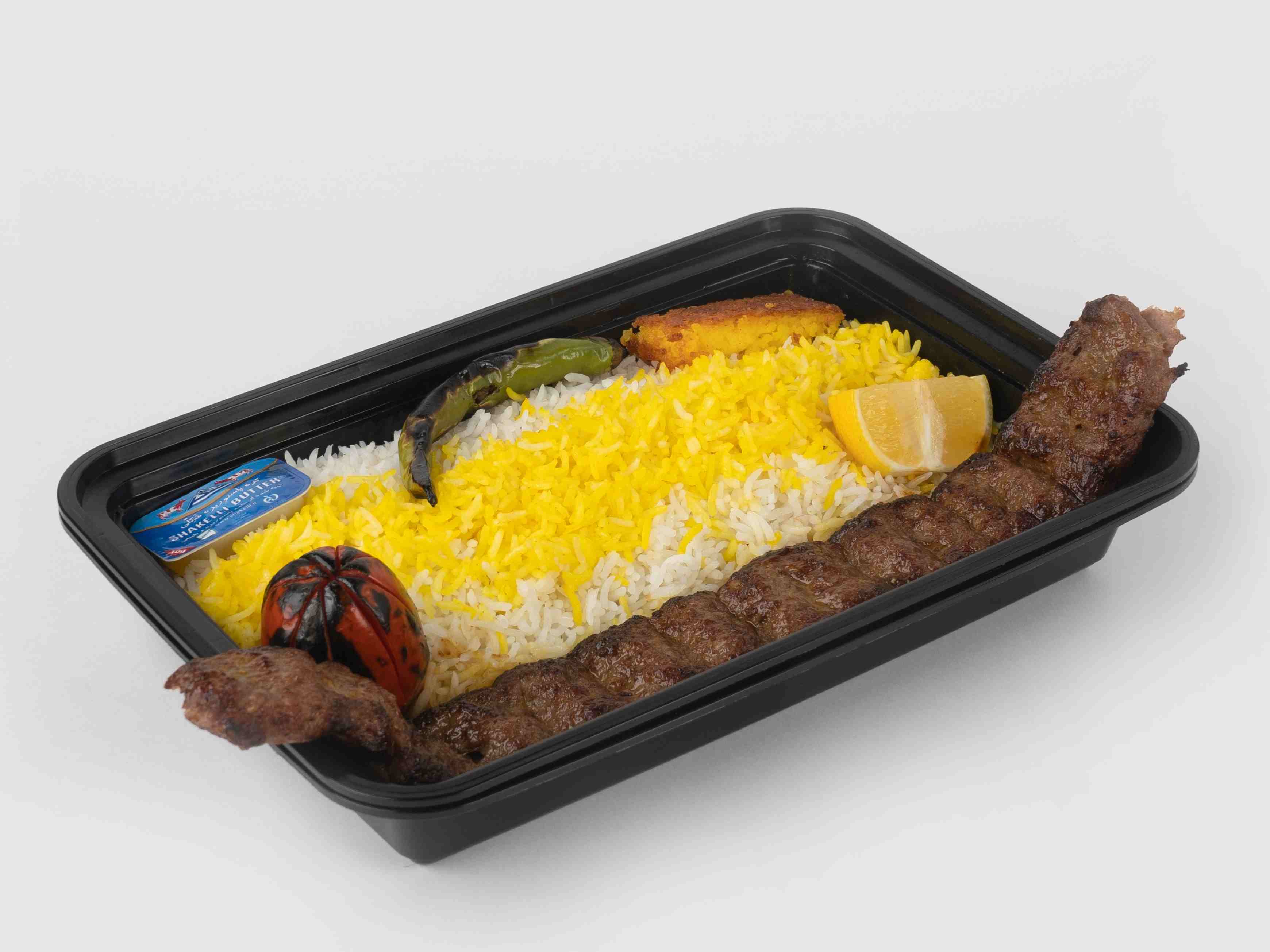 چلـوکبـاب لقمـه زعفـرانـی (160گرمی)