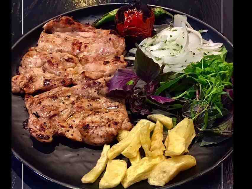 خوراک استیک (ران مرغ)