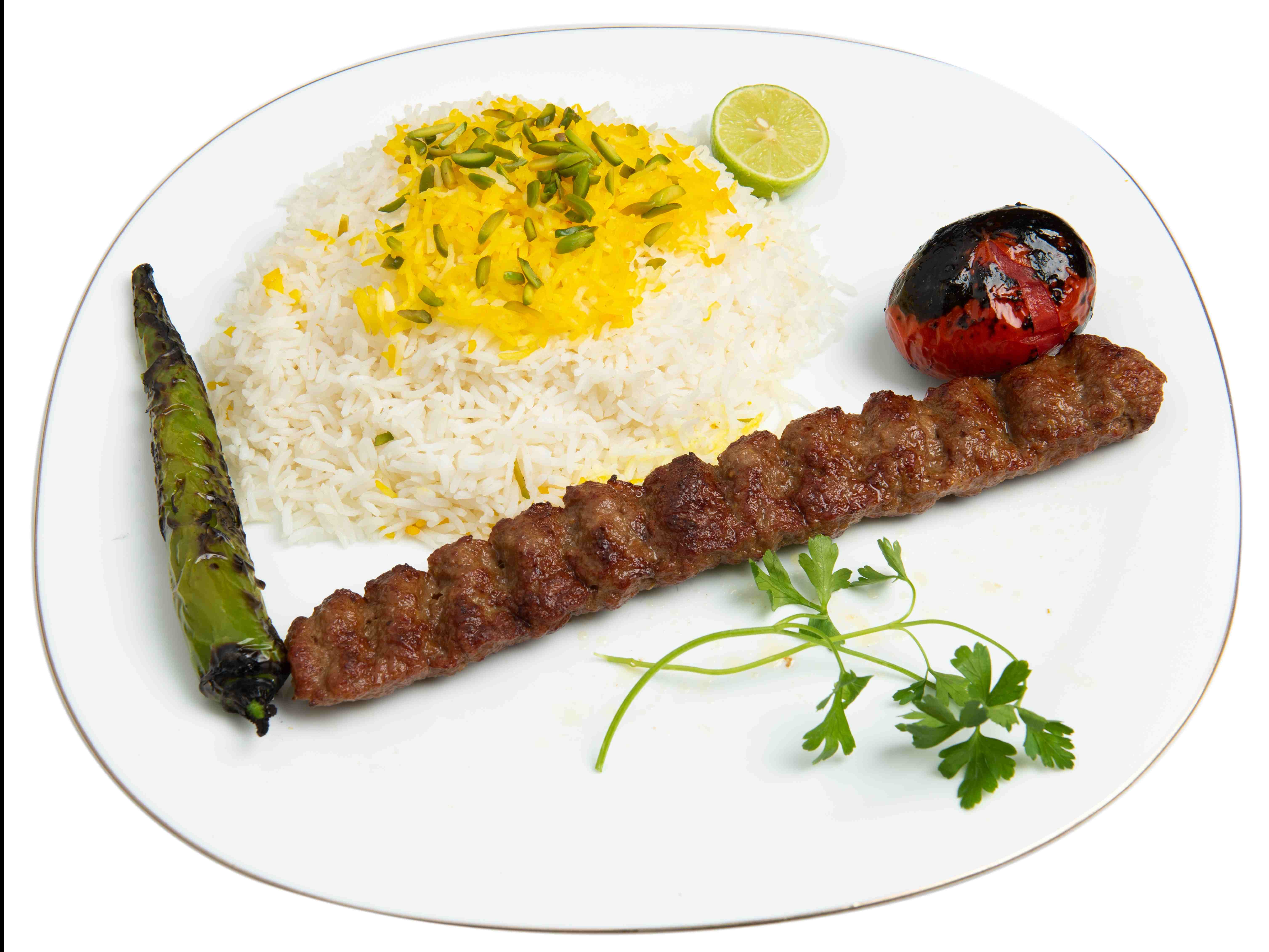 چلو کباب 140 گرمی