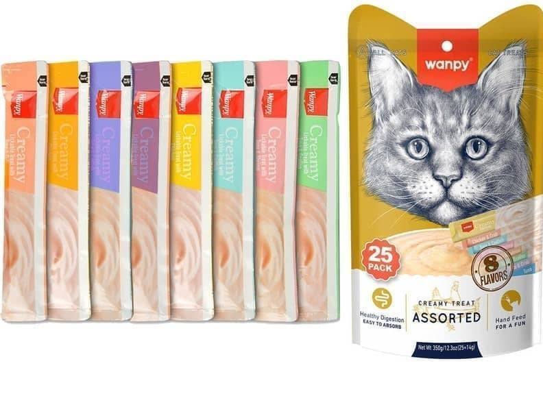 بستنی گربه 8 طعم - 8Flavors Mixed 25P Lickable Treat For Cat