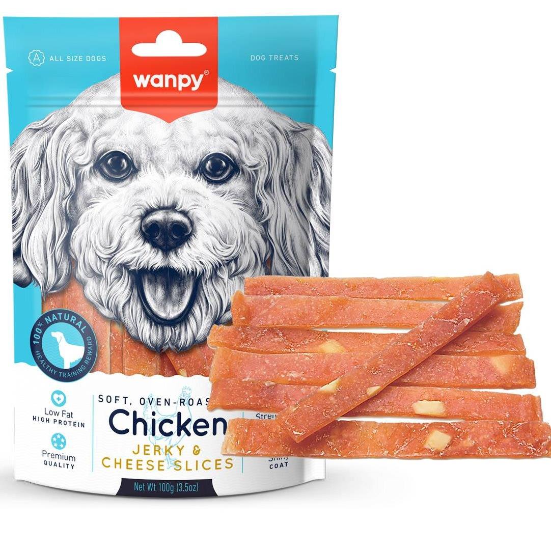 تشويقي نواري مرغ پنير - Chicken Jerky & cheese For slices dog