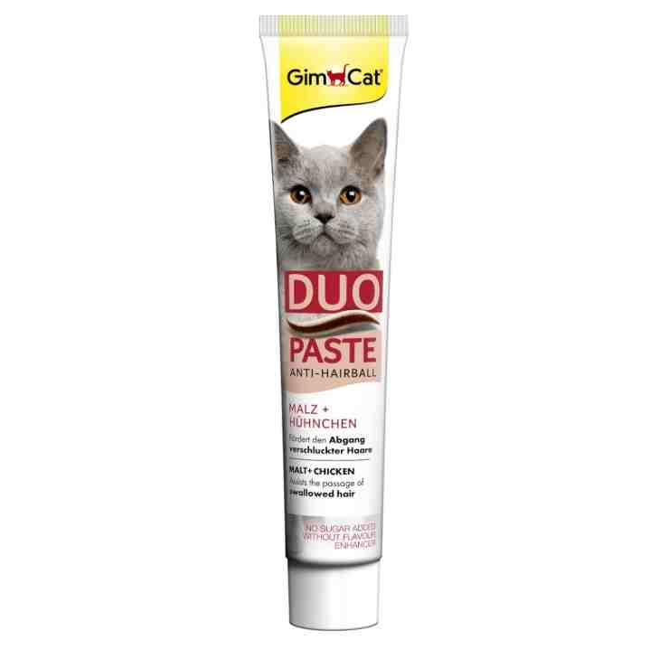 خمیر مالت دیو پیست با طمع مرغ GimCat DUO PASTE (anti-hairball) 50g