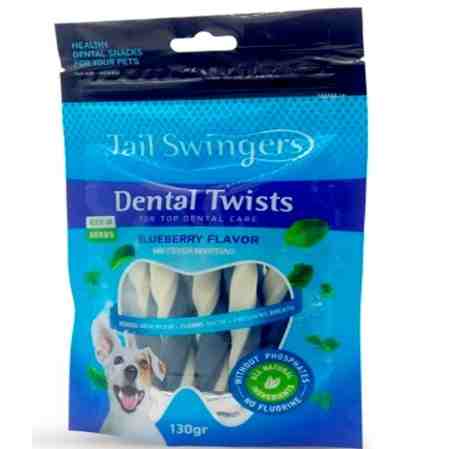 دنتال میله ای بلوبری  Tail swingers Dental Twists Blueberry 1143
