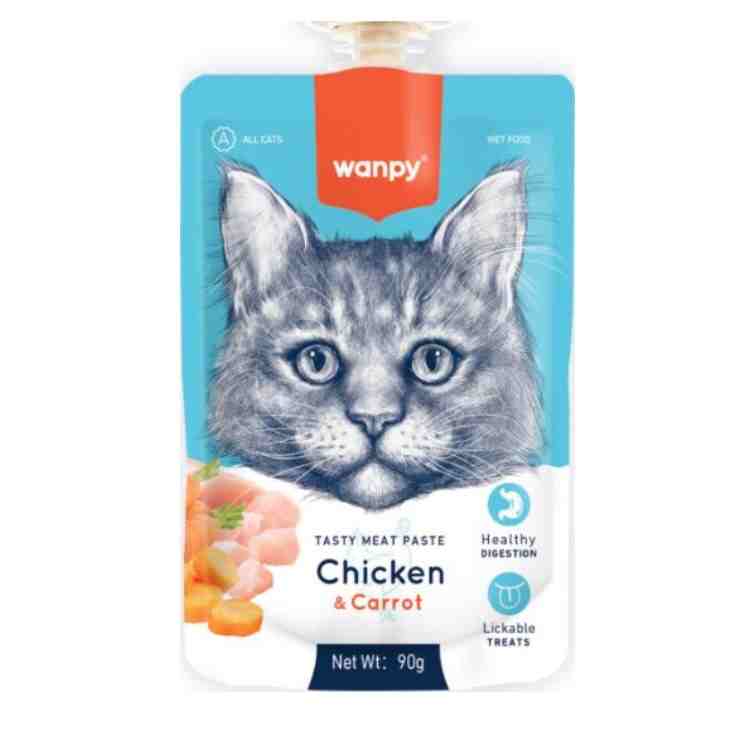 پودینگ گربه ونپی با طعم مرغ و هویج انگلیسی‌نویس 90g